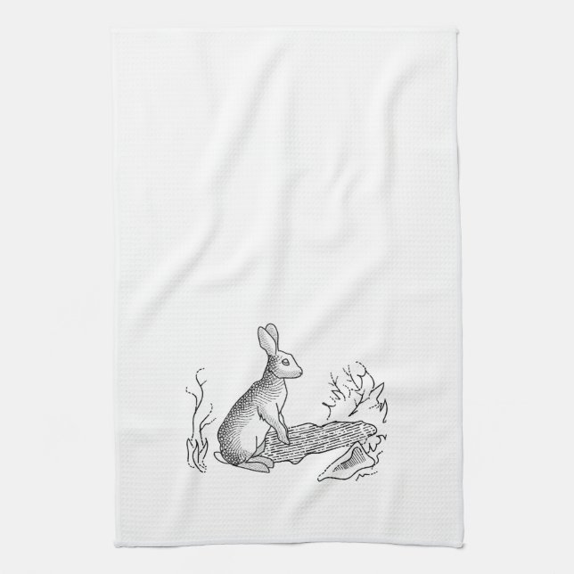 Linge De Cuisine Lapin Vintage (Vertical)