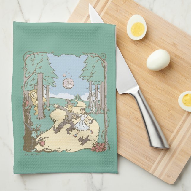 Linge De Cuisine L'Assistant D'Oz™ | Storbook Yellow Brick Road (Quart Plié)