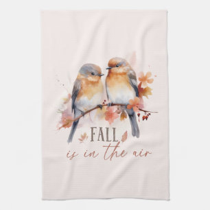 Linge De Cuisine L'Automne Est Dans L'Air - Beaux Oiseaux Et Feuill