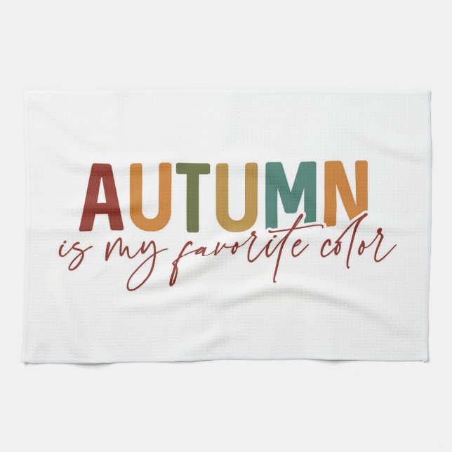 Linge De Cuisine L'automne est ma couleur préférée (Horizontal)