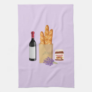 Linge De Cuisine Lavande du marché français