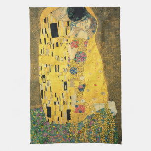 Linge De Cuisine Le baiser de Gustav Klimt, Art Nouveau Vintage