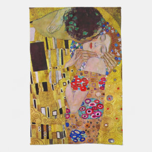 Linge De Cuisine Le baiser de Gustav Klimt, Art Nouveau Vintage