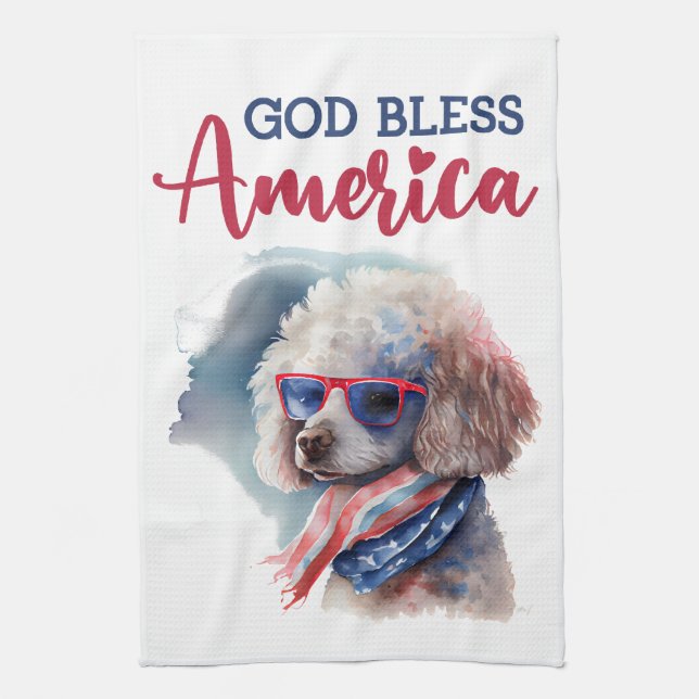Linge De Cuisine Le caniche patriotique (Vertical)