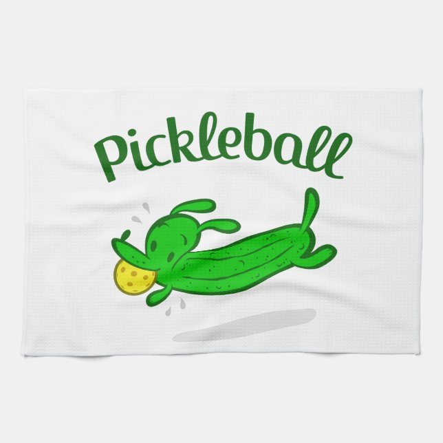 Linge De Cuisine "Le chien de conserves au vinaigre de Pickleball" (Horizontal)