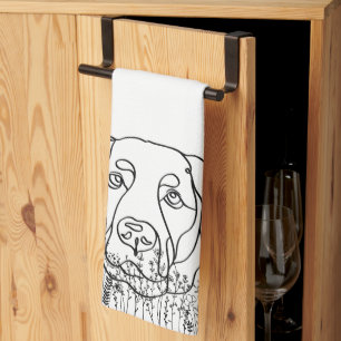 Linge De Cuisine Le chien du Labrador Cadeau de Noël personnalisé