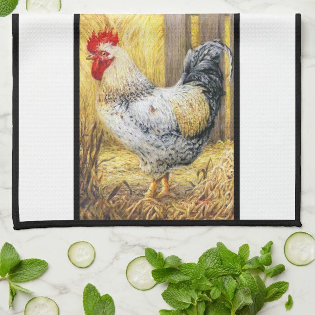 Linge De Cuisine Le coq de la grange (Plié)