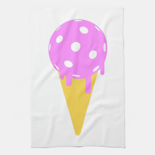 Linge De Cuisine Le cornet de crème glacée d'été de Pickleball