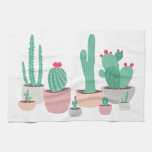 Linge De Cuisine Le désert rêve les cactus mis en pot