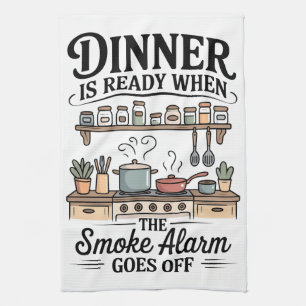 Linge De Cuisine Le dîner est prêt