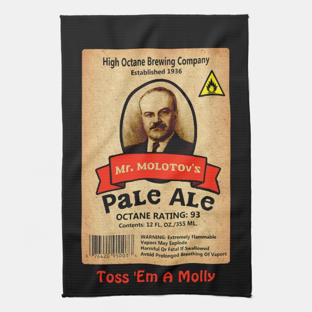 Linge De Cuisine Le Étiquette Pale Ale de M. Molotov (Vertical)