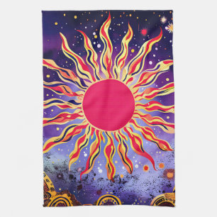 Linge De Cuisine "Le feu de la danse du Cosmos" Le Soleil