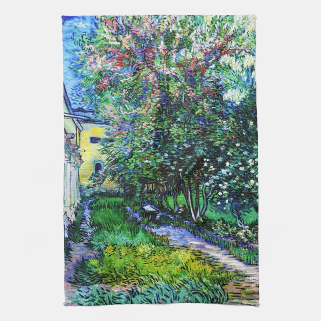 Linge De Cuisine Le Jardin de l'Asile à Saint-Rémy, Van Gogh (Vertical)