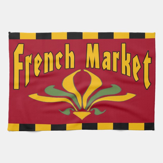 Linge De Cuisine le marché français, (Horizontal)