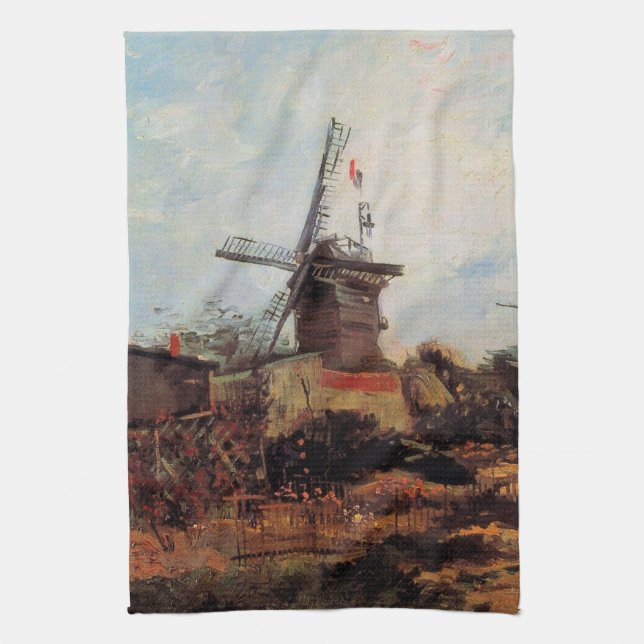 Linge De Cuisine Le Moulin de Blute Fin par Vincent van Gogh (Vertical)