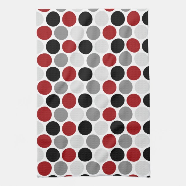 Linge De Cuisine Le noir gris rouge foncé moderne entoure des (Vertical)
