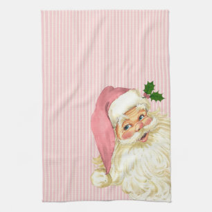 Linge De Cuisine Le père noël victorien vintage rose minable