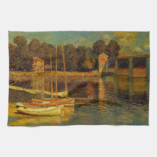 Linge De Cuisine Le pont d'Argenteuil par Claude Monet (Horizontal)