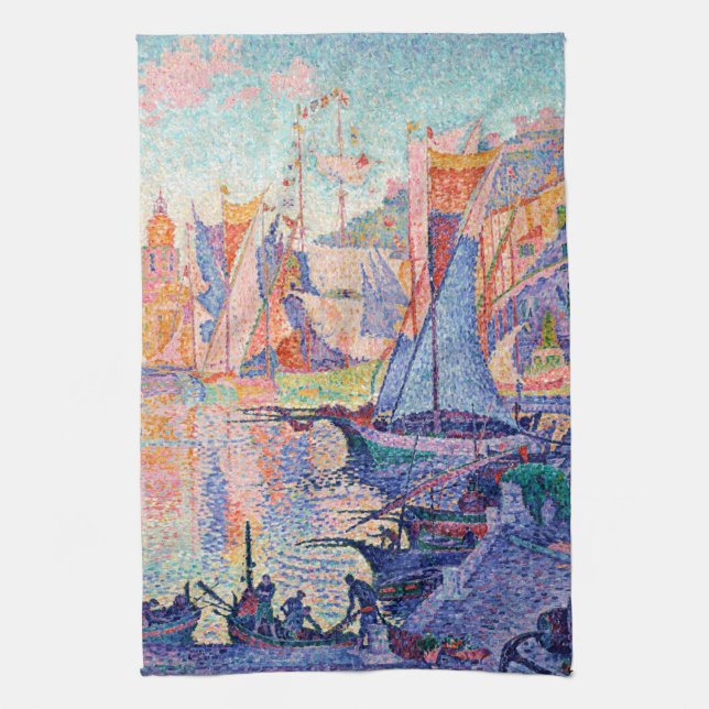 Linge De Cuisine Le Port de Saint-Tropez, Signac (Vertical)