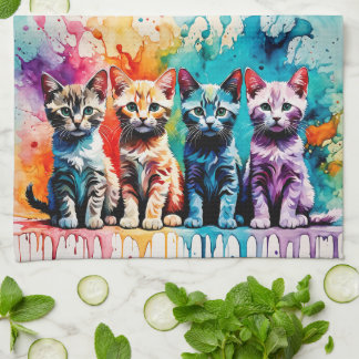 Linge De Cuisine Le Quatuor Coloré : Pattes et Peinture !