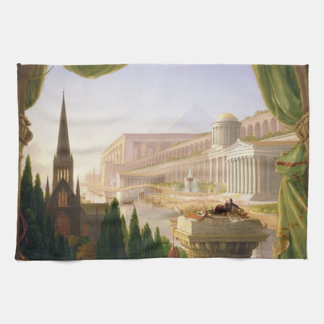 Linge De Cuisine Le rêve de l'architecte (par Thomas Cole) (Horizontal)