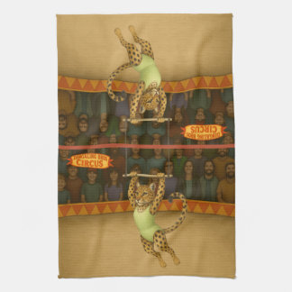 Linge De Cuisine Leopard on a trapeze