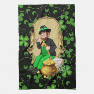 Linge De Cuisine Leprechaun et Shamrock