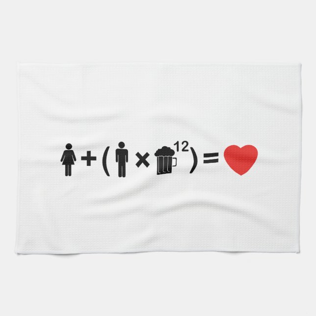 Linge De Cuisine L'équation d'amour pour les hommes (Horizontal)