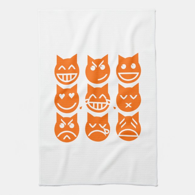 Linge De Cuisine Les 9 vies du chat Emoji (Vertical)