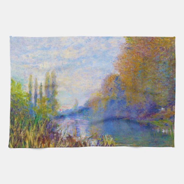 Linge De Cuisine Les banques de la Seine en automne Claude Monet (Horizontal)