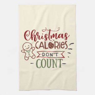 Linge De Cuisine Les calories de Noël ne comptent pas les citation