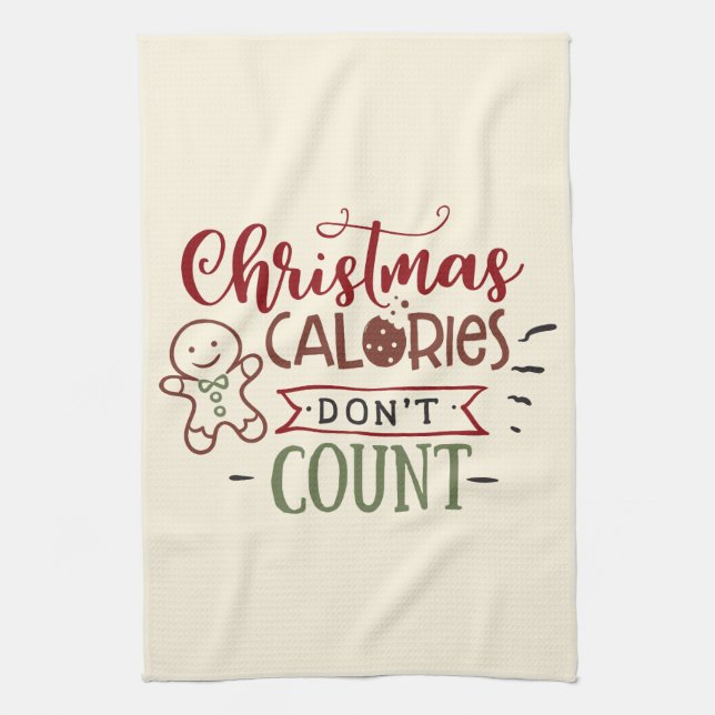 Linge De Cuisine Les calories de Noël ne comptent pas les citations (Vertical)