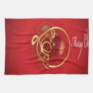 Linge De Cuisine Les cloches de Noël rouges Jingle ont un beau jour