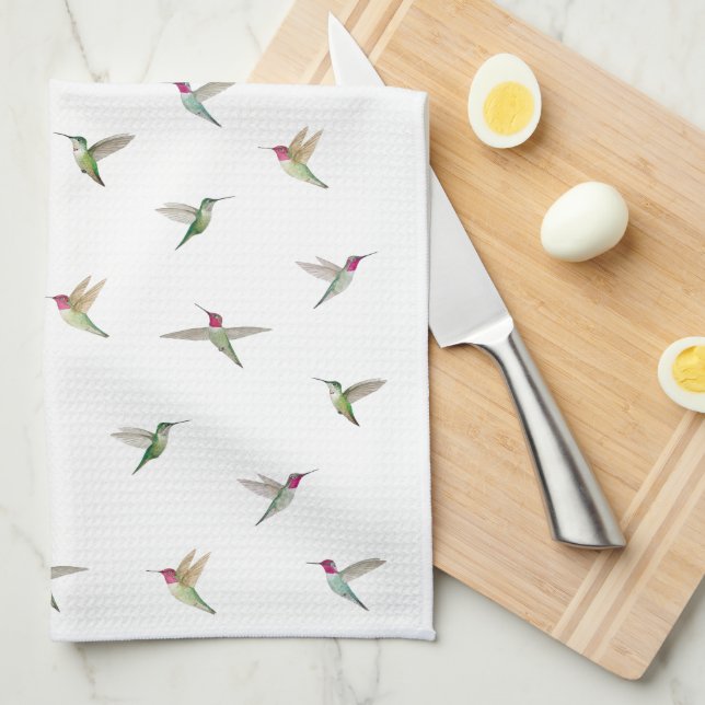 Linge De Cuisine Les colibris d'Anna (Quart Plié)