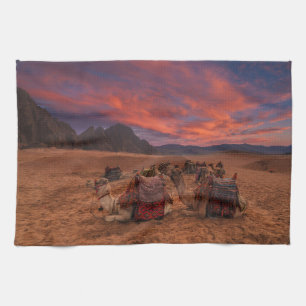 Linge De Cuisine Les déserts   Camels Sinai Mountains Egypte