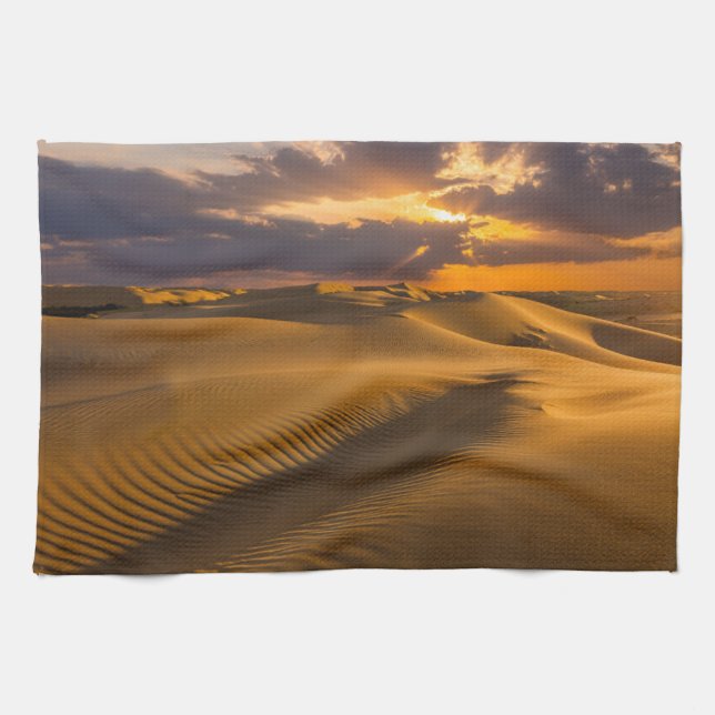 Linge De Cuisine Les déserts | Paysage des dunes de sable (Horizontal)