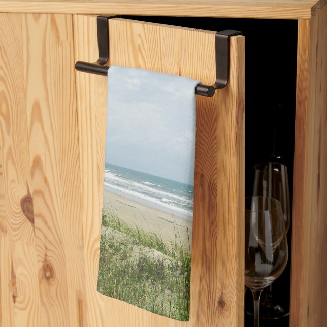 Linge De Cuisine Les Dunes De Sable De La Plage Côtière (Pliage en tiers)
