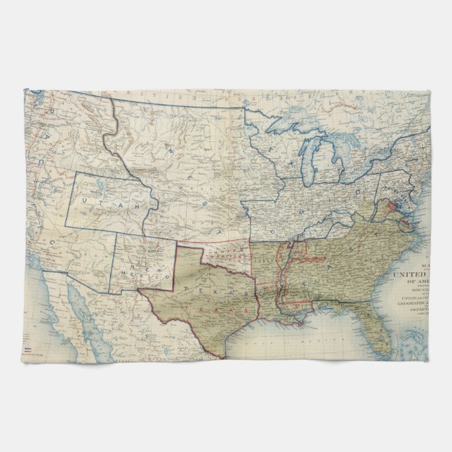 Linge De Cuisine Les Etats-Unis en juin 1861 (Horizontal)