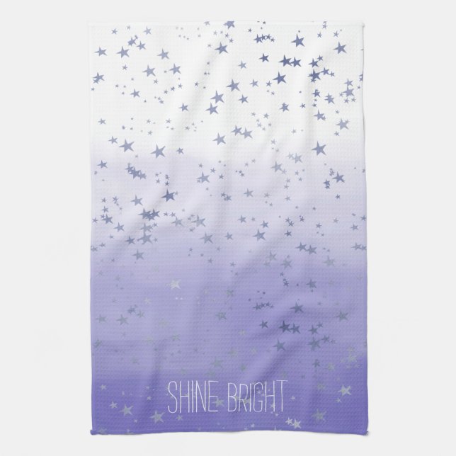 Linge De Cuisine Les étoiles violettes Ombre (Vertical)