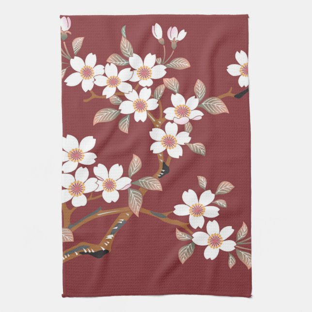 Linge De Cuisine Les fleurs de cerisiers japonais (Vertical)