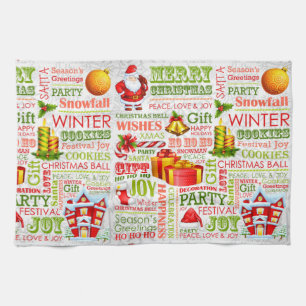 Linge De Cuisine Les joies de Noël