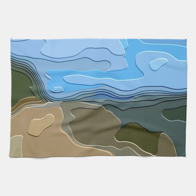 LINGE DE CUISINE LES MONTAGNES (Horizontal)