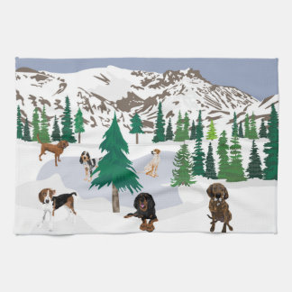 Linge De Cuisine Les montagnes