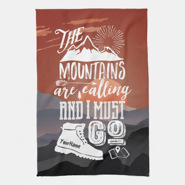 Linge De Cuisine Les montagnes sont appelant moi doivent aller art (Vertical)