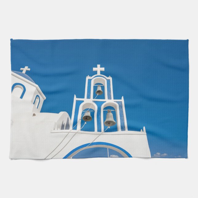Linge De Cuisine Les monuments | Église grecque du dôme bleu (Horizontal)