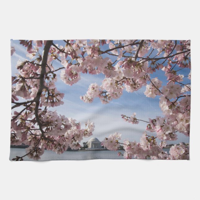 Linge De Cuisine Les monuments | Jefferson Memorial Cherry Blossoms (Horizontal)