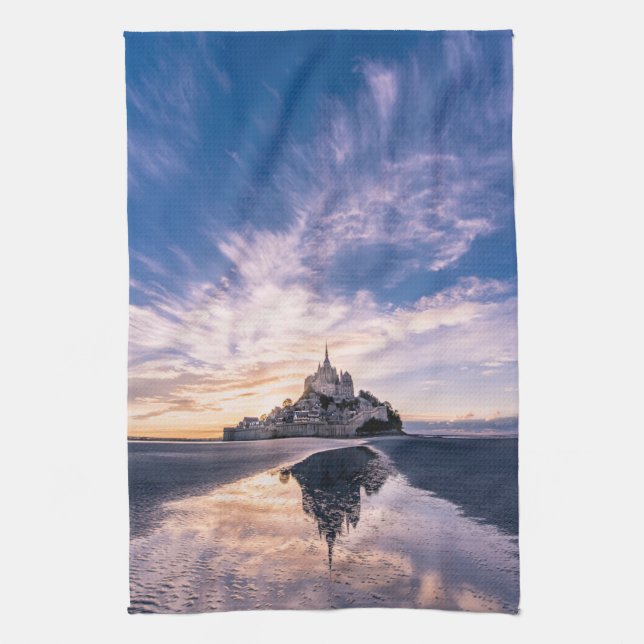 Linge De Cuisine Les monuments | Mont Saint-Michel, Normandie Franc (Vertical)