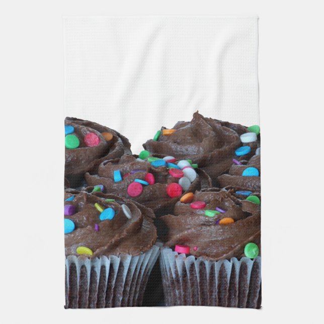 Linge De Cuisine Les petits gâteaux de chocolat avec arrose la (Vertical)