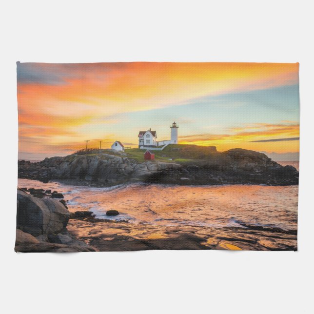 Linge De Cuisine Les phares | Nubble Lighthouse Maine (Horizontal)