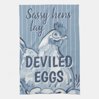 Linge De Cuisine Les Poules Sassy Possèdent Des Oeufs Dévastés Funn